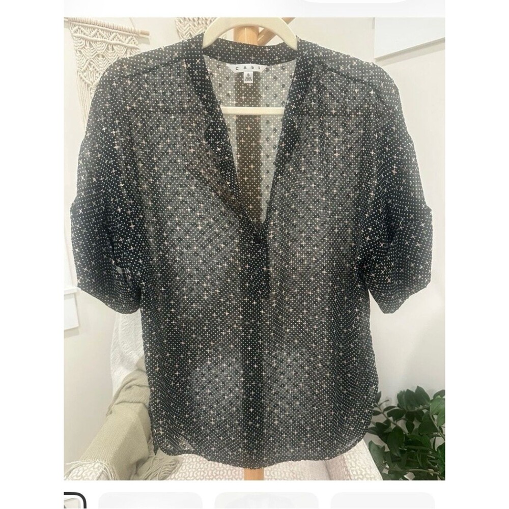 CAbi Swiss Dot Blouse - S